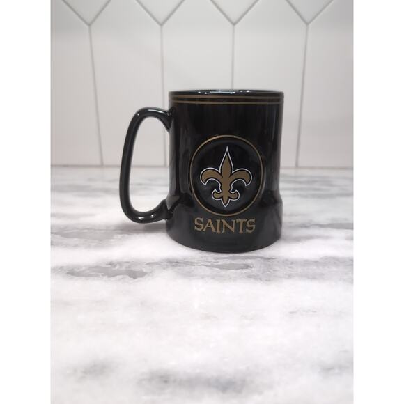 New Orleans Saints Sculpted Game Time Mug, 18 Ounce Coffee Mug, Football Fan Mug - Picture 1 of 9